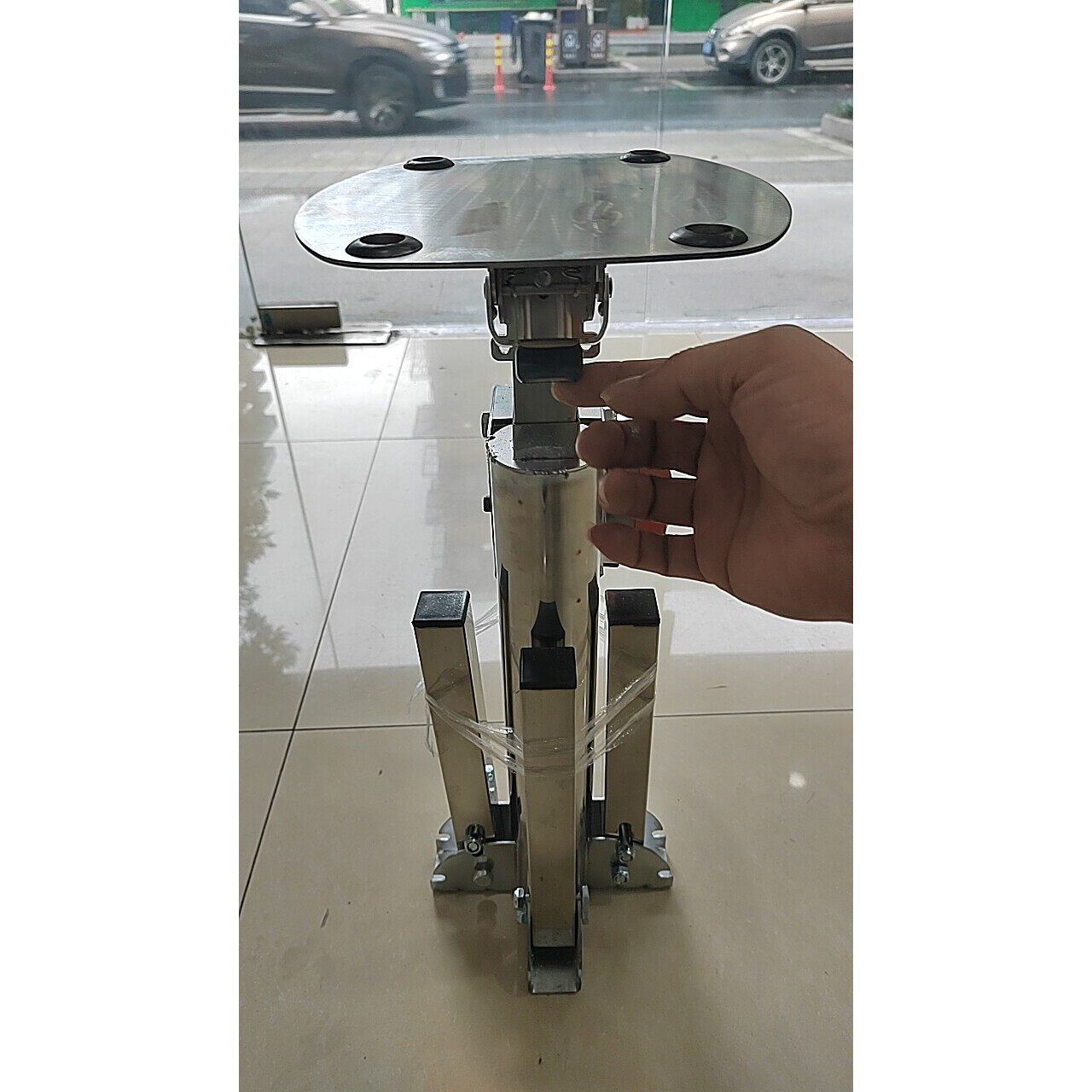 如初芯蛋升降支架新版老款通用四脚免安装不锈钢材质可90℃垂照射