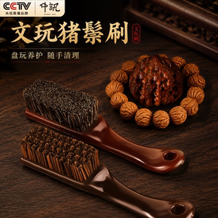 文玩刷子猪鬃毛大号刷核桃打底专用万毛刷金刚菩提子手串保养神器