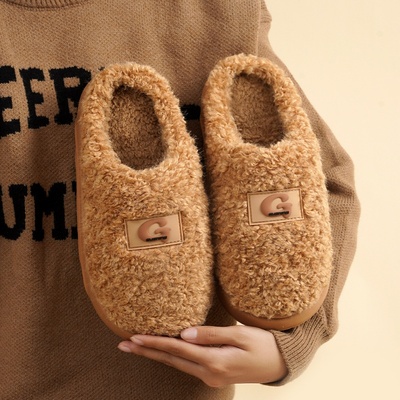 女士棉拖鞋冬外穿厚底2025新款保暖室内家居防滑踩屎感情侣棉拖鞋