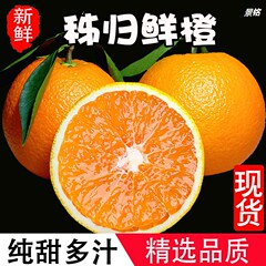 湖北秭归晚熟夏季新鲜脐橙手剥甜橙子大果应季水果整箱伦晚5-10斤