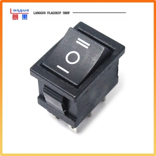 船型开关 电源 翘板 六脚三档6脚3档 21*15MM 船形按钮 双刀双掷