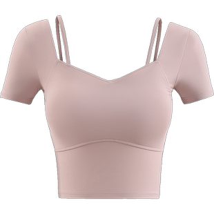 EPIH瑜伽服上衣女夏季健身衣运动服普拉提短袖套装带胸垫2026新款