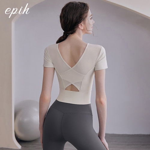 EPIH芭蕾风瑜伽服短袖高端夏季