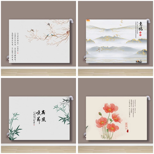 全包暖气片防尘罩新款印花家用老式铸铁暖气片防熏墙罩可定制布艺
