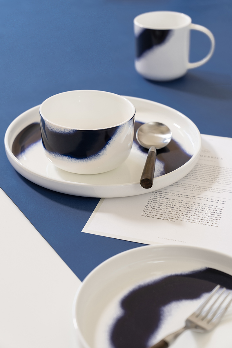 JZ几致水墨骨瓷餐盘碗杯套装