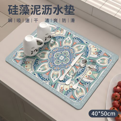 【速干吸水】厨房硅藻泥沥水垫