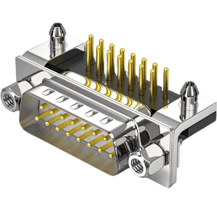 DR15焊板式DR15弯针直针DP15公头DB15母头2排直插镀金并口焊板头