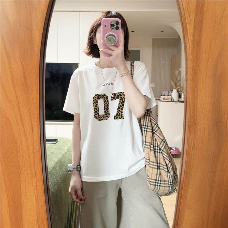 白色短袖T恤女2026新款爆款夏季上衣纯棉T恤韩系宽松慵懒半袖女