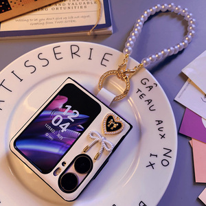 轻奢风高颜值oppofindn2flip手机壳N3flip防摔适用FindN2Flip保护套oppo find n2flip小折叠屏挂绳手提女爱心