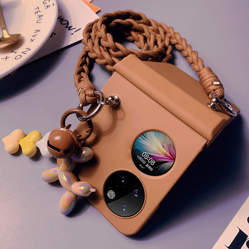 适用华为pocket2磨砂斜跨手机壳