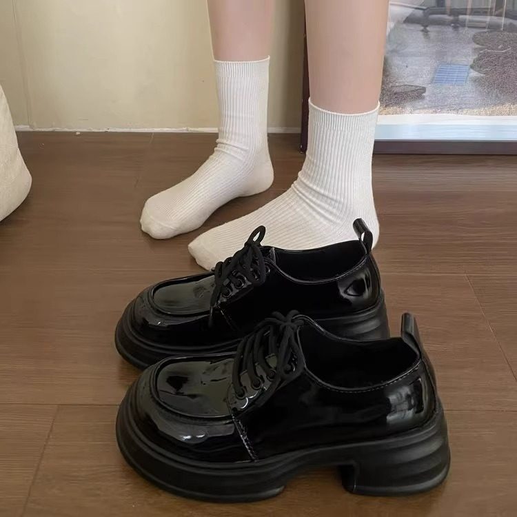 小皮鞋女系带款2025新款秋冬乐福鞋百搭甜酷玛丽珍厚底增高jk鞋子,女鞋,深口单鞋,淘宝优惠券,粉丝福利购,淘宝优惠卷