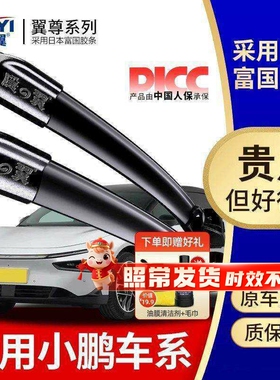 隐翼适用小鹏P7 G6 P5p进口胶条7i g3 g9 m03 x9专用静音雨刮器片