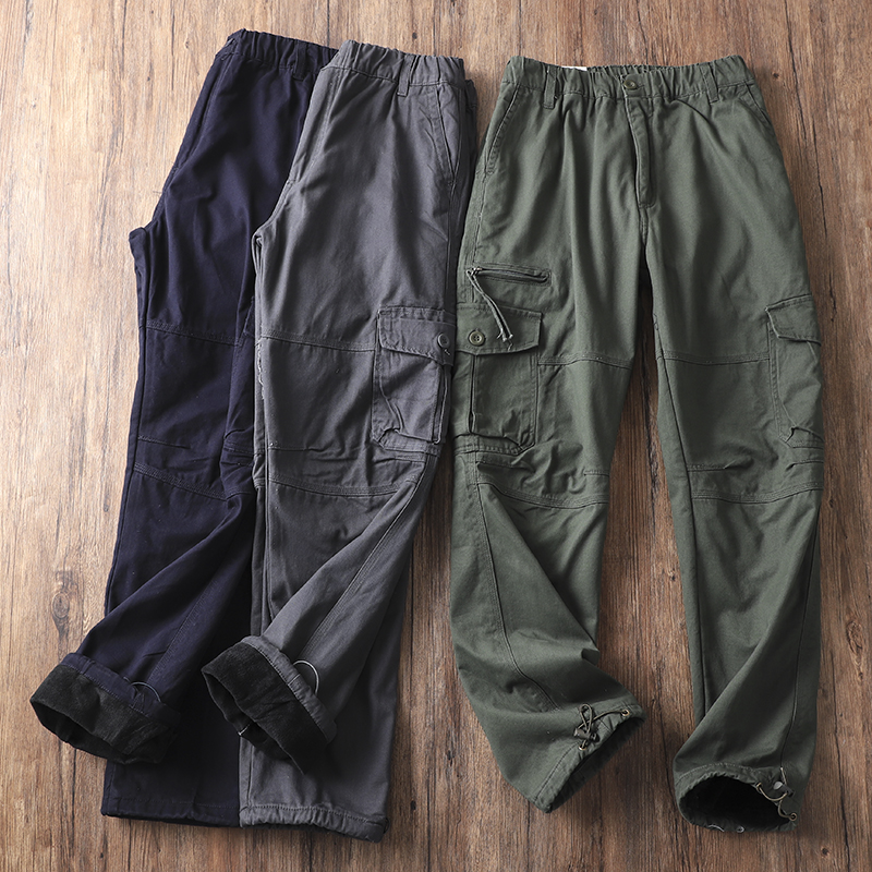 美式复古！脚口可收秋冬男士加绒