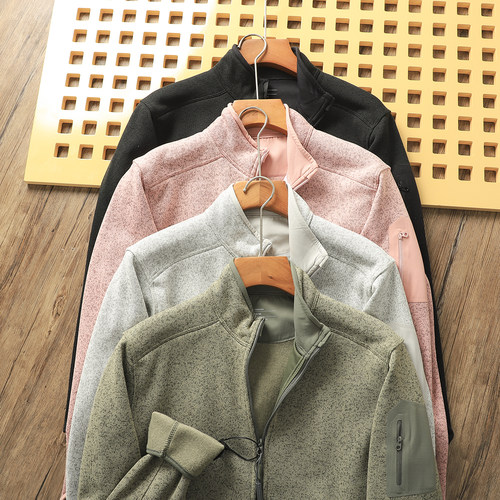 立领秋冬宽松加绒保暖夹克