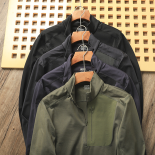 鸟款~飞禽LT系列~男士户外机能宽松休闲运动半拉链套头薄绒卫衣