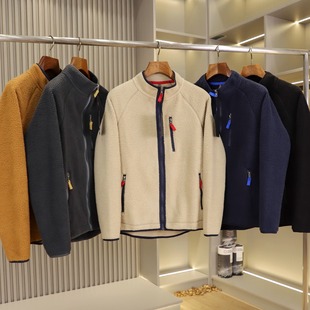 户外开衫 冬男士 抓绒衣加绒加厚保暖立领羊羔毛外套 巴ta系列 美单