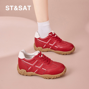 女春季 软底轻便运动休闲鞋 新款 阿甘鞋 复古时尚 星期六内增高德训鞋