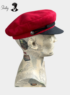 正品授权 thomas shelby汤米谢尔比剃刀党英伦复古秋冬红色海军帽