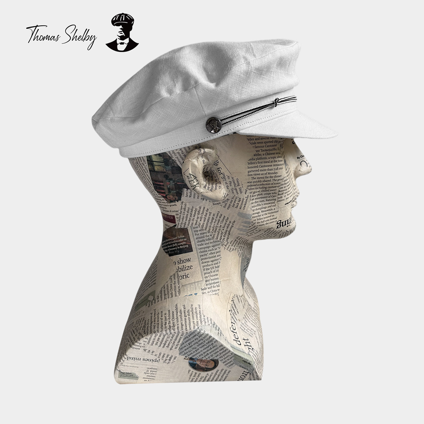 正品授权thomas shelby汤米谢尔比剃刀党英伦亚麻白海军帽水手帽