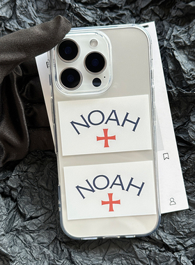 NOAH简约潮手机壳适用于iphone17promax/15pro透明软壳iPhone16promax小众苹果14pro全包13pro华为安卓可定