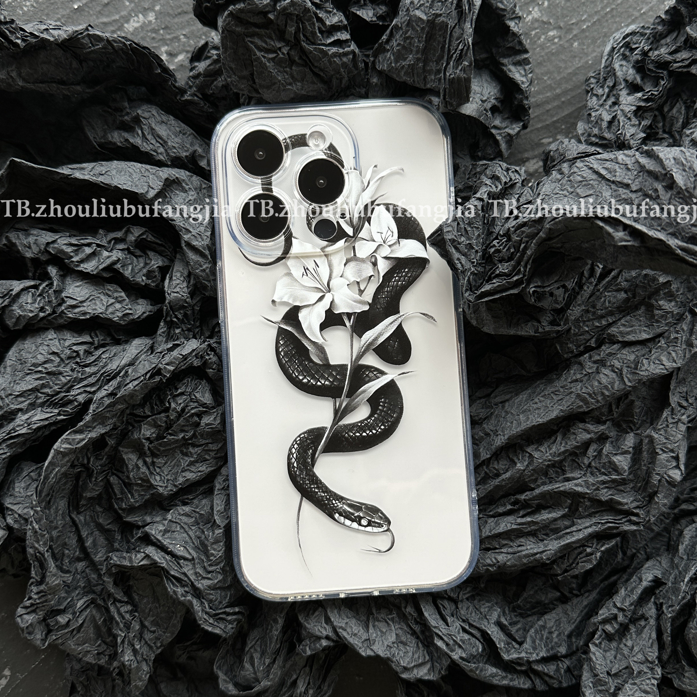 暗黑风蛇纹适用于iPhone17promax苹果14/15手机壳16pro高级感13透明防摔17air软壳12小众78p