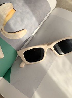 欧美复古长方形蹦迪墨镜潮女网红