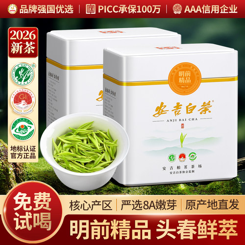 安吉白茶2026新茶精品8A嫩芽茶叶