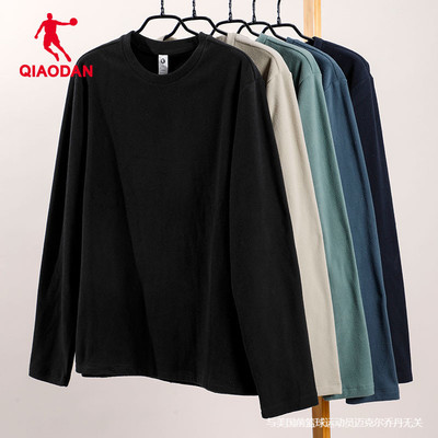 乔丹长袖T恤男2025新款冬季圆领打底衫官方正品运动上衣休闲卫衣