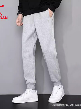 乔丹运动裤男裤2026新款夏季长裤灰色裤子旗舰店正品男士宽松卫裤