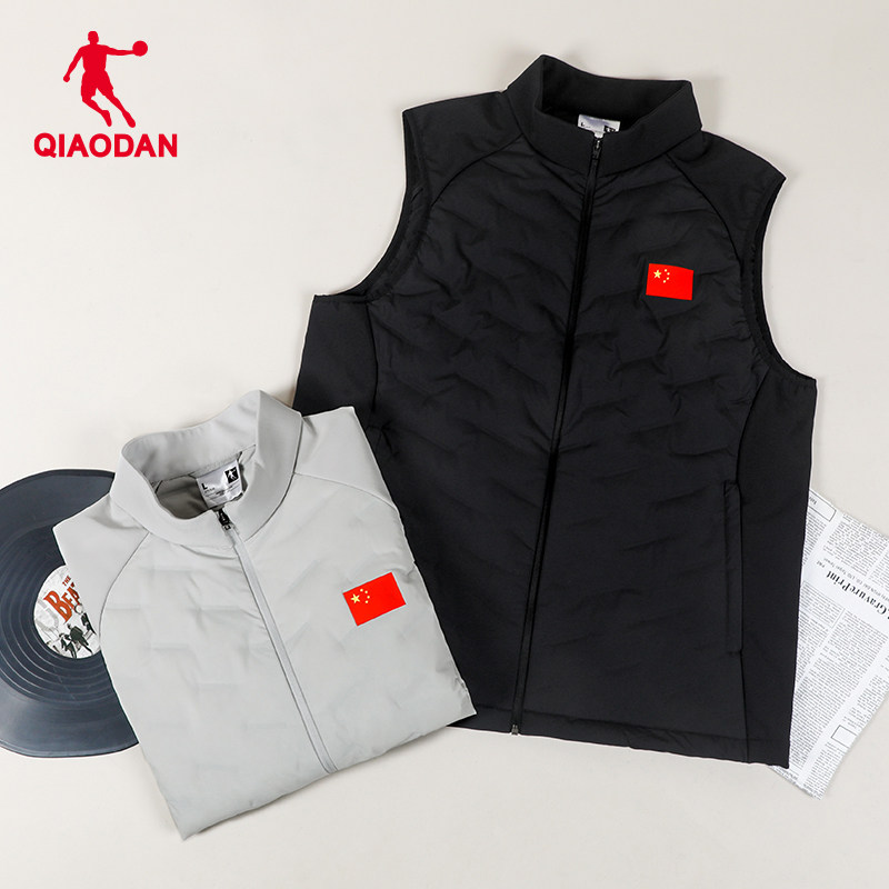 乔丹羽绒马甲男立领无袖运动训练背心体育生国旗款保暖马夹外套,运动服/休闲服装,羽绒马甲,淘宝优惠券,粉丝福利购,淘宝优惠卷