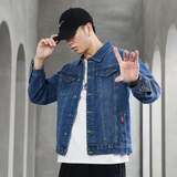 秋冬款多口袋修身百搭青年牛仔衣外套夹克男大码JK9015-p70有现货，男装夹克，星座224-1