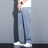 1048-P45夏季休闲阔腿男士直筒宽松潮冰丝莱赛尔天丝运动拖地裤子，男装休闲裤，星座224-1