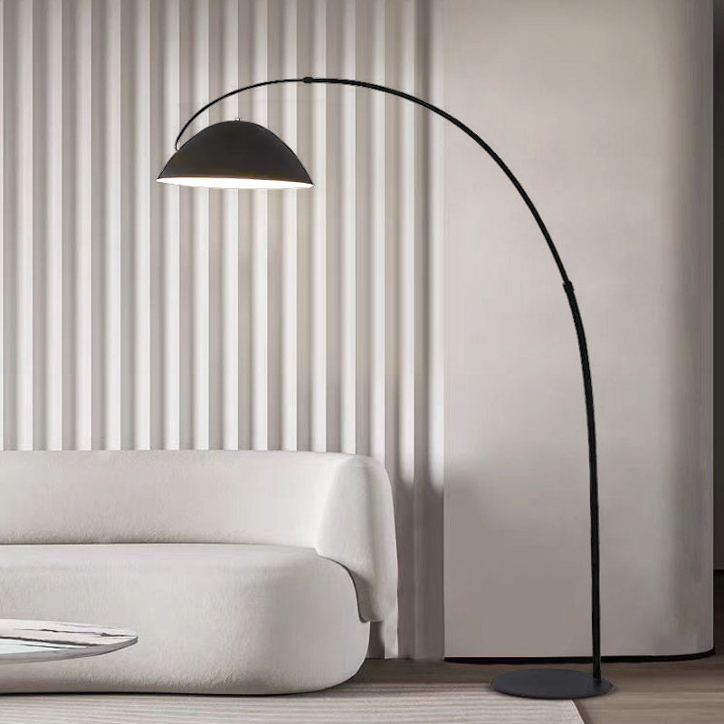 钓鱼灯落地灯客厅沙发灯现代简约中山灯具北欧侘寂风卧室立式台灯