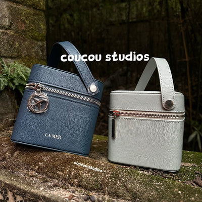 少量现货！lamer海蓝之谜手提化妆箱化妆盒收纳箱首饰盒便携旅行