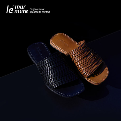 Le'Murmure水洗马皮极简凉拖