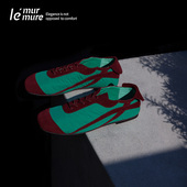 轻量化拼色牛反绒德训鞋 Murmure 「轻量色彩」高饱和尼龙