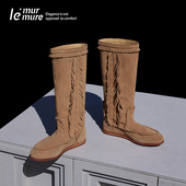 诗行」游牧风流苏穿编 Murmure「当皮革化作垂坠 麂皮骑士靴