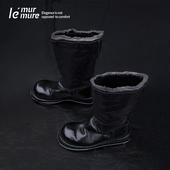 高筒靴做旧骑士靴 宽筒马靴 Murmure 意大利原胚重工水洗马皮