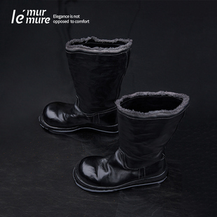 宽筒马靴 意大利原胚重工水洗马皮 高筒靴做旧骑士靴 Murmure
