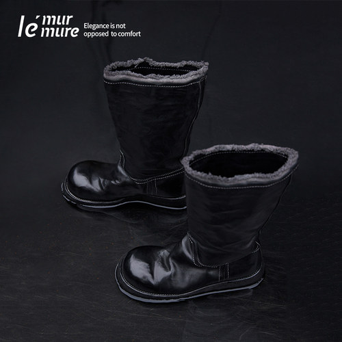 Le'Murmure纯手工水洗马皮高靴