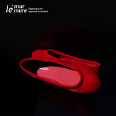 Murmure 晨间芭蕾·Private Salon 古法双捻丝绒赫本平底鞋 女