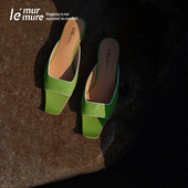 真皮拖鞋 女夏 意式 胎牛毛时尚 Murmure 原创设计师柔飒度假风