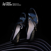 Murmure 褶皱肌理 意式 精粹 重工水洗牛皮 玛丽珍芭蕾舞鞋