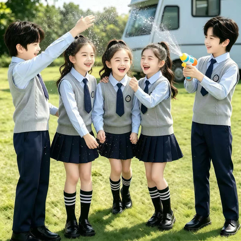 中小学生校服诗朗诵大合唱演出服幼儿园园服表演服儿童英伦风班服