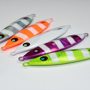 海钓炎月假饵夜光饵炎钓组钓黑鱼黄鱼搭配胡须佬飘带双钩铁板鱼饵