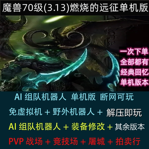 70级313魔兽wow单机版游戏