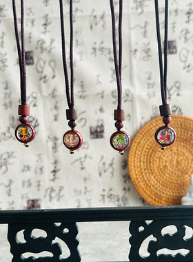 天然朱砂唐卡楞严咒护身符