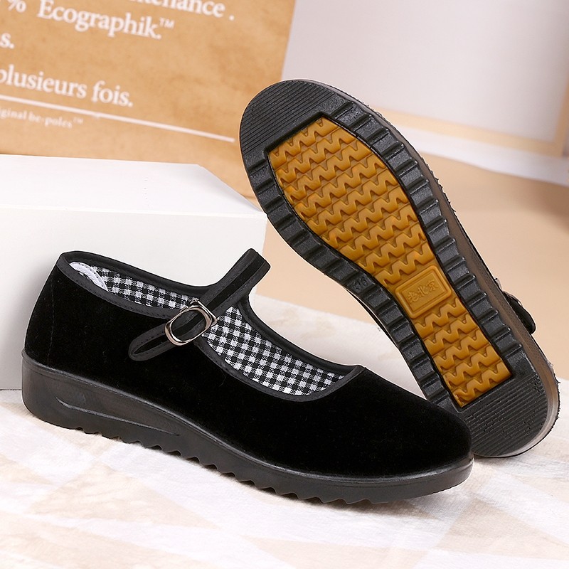 老北京布鞋女鞋平底单鞋上班防滑酒店工作鞋软底广场舞妈妈黑布鞋,女鞋,浅口单鞋,淘宝优惠券,粉丝福利购,淘宝优惠卷