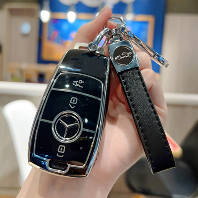 奔驰e300l钥匙套c260l包c200l扣a200l壳gle级glc300l车gla200s400