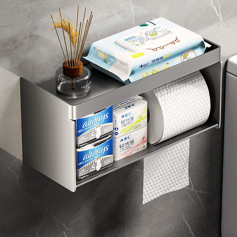 卫生间免打孔防水纸巾盒